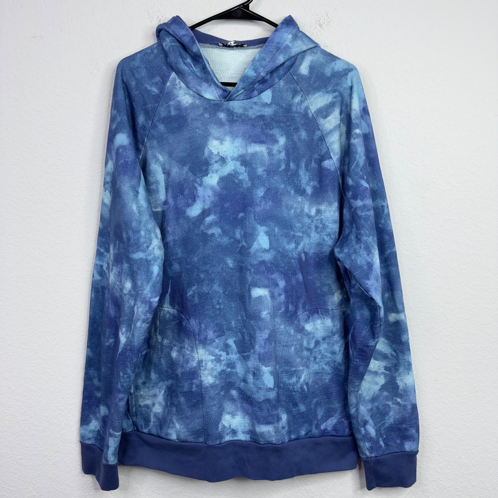 AG Adriano Goldschmied Sweatshirt Mens XL Blue Curry Tie Dye Pullover Hoodie‎